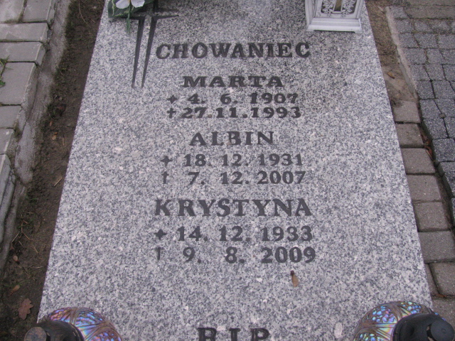 Krystyna Chowaniec  1933 Ruda Śląska Kochłowice - Grobonet - Wyszukiwarka osób pochowanych
