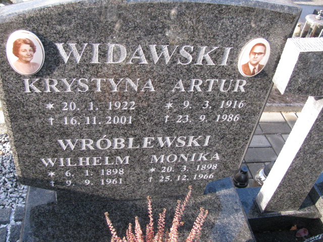 Artur Widawski 1916 Ruda Śląska Kochłowice - Grobonet - Wyszukiwarka osób pochowanych